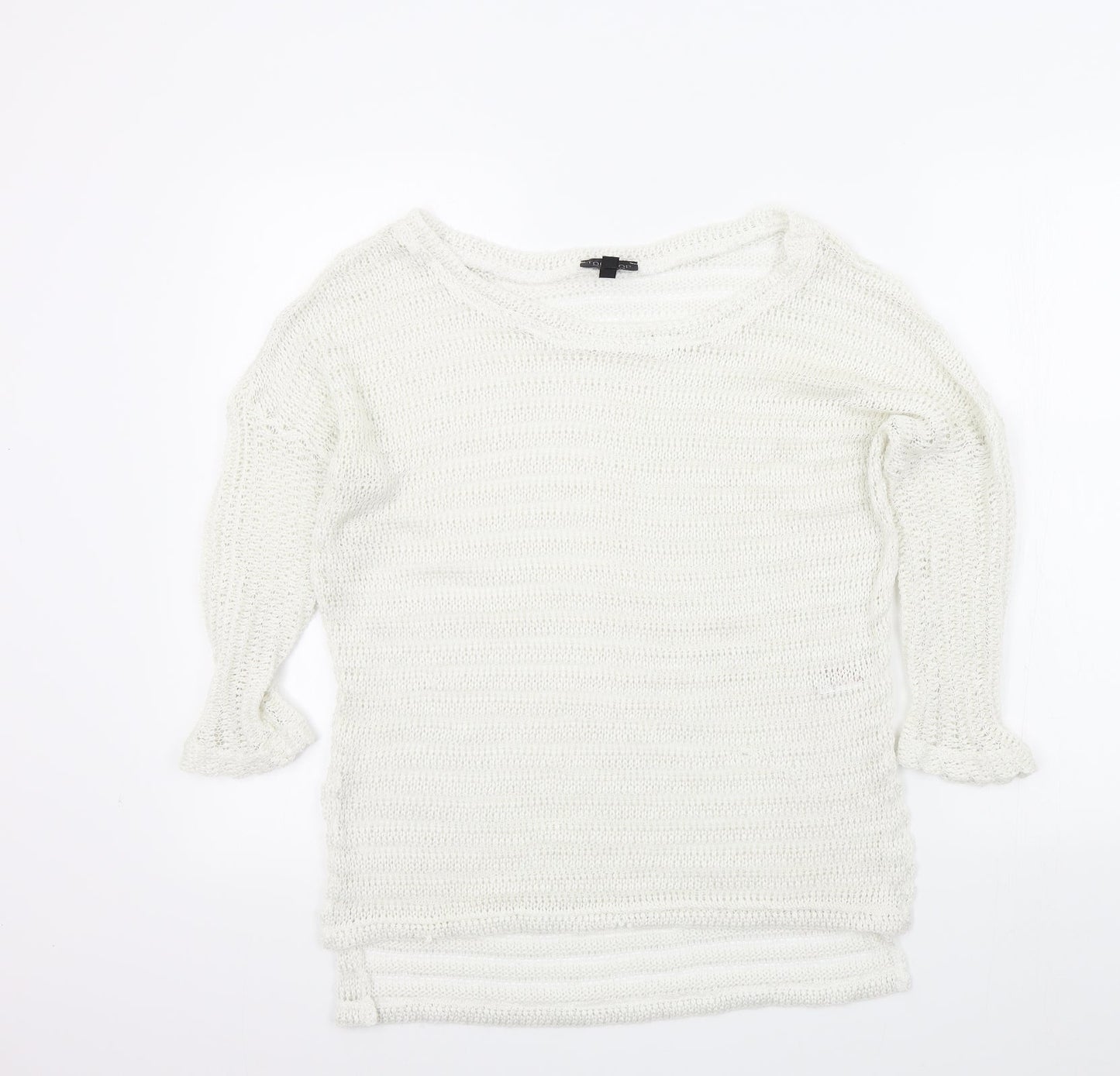 Topshop Womens White   Pullover Jumper Size 12