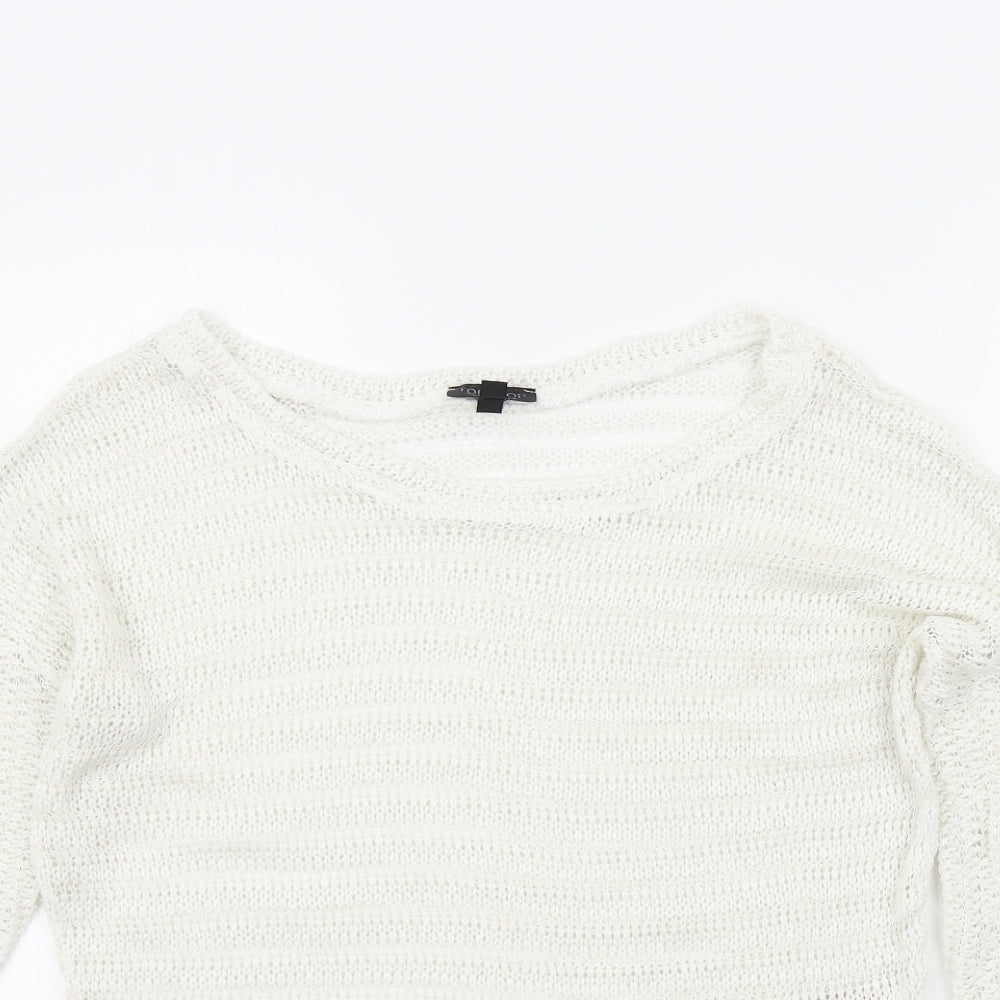 Topshop Womens White   Pullover Jumper Size 12