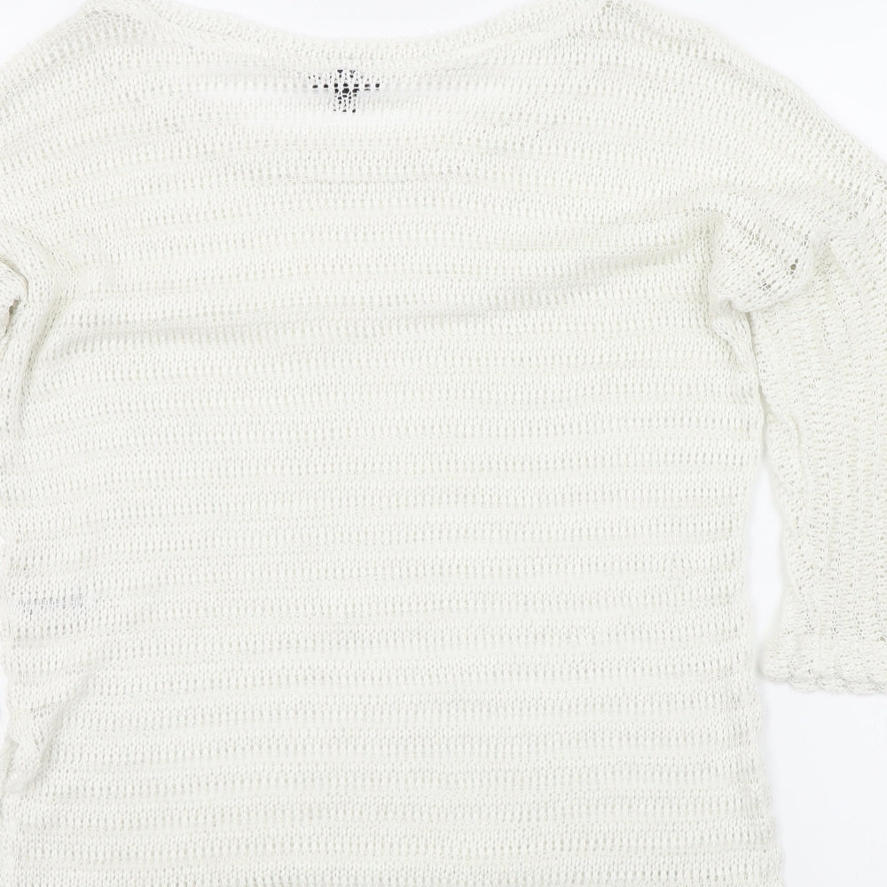 Topshop Womens White   Pullover Jumper Size 12