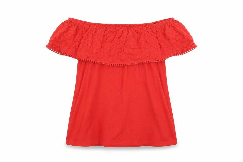 Pep&co Womens Red   Basic T-Shirt Size 10