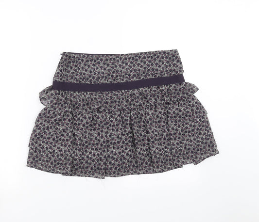 MNG collection Womens Purple Floral  Mini Skirt Size 10