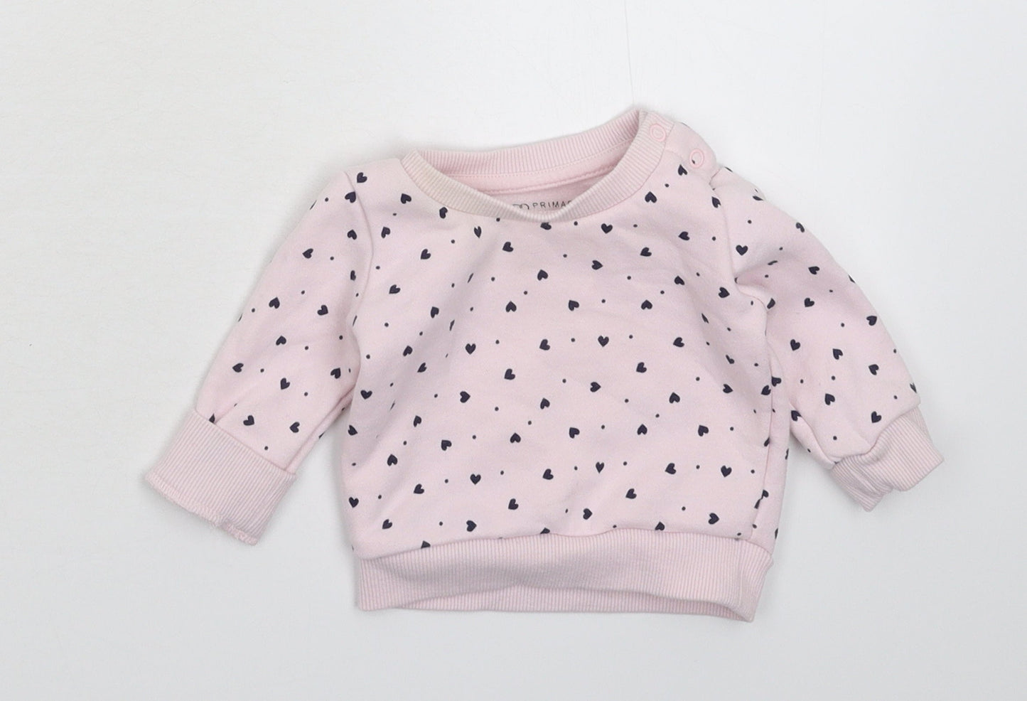Primark Girls Pink   Pullover Jumper Size 0-3 Months