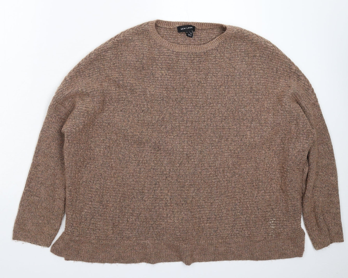 New Look Womens Grey  Knit Pullover Jumper Size S  - Oversized