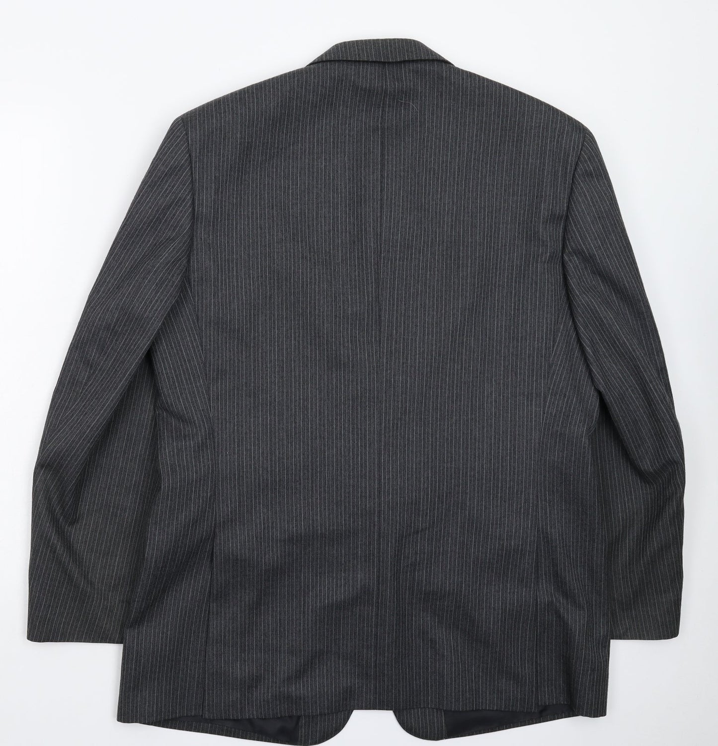 Greenwods Mens Grey Striped  Jacket Suit Jacket Size 42