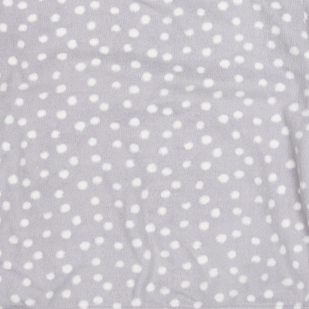 Marks and Spencer Womens Grey Polka Dot Fleece Top Pyjama Top Size 10