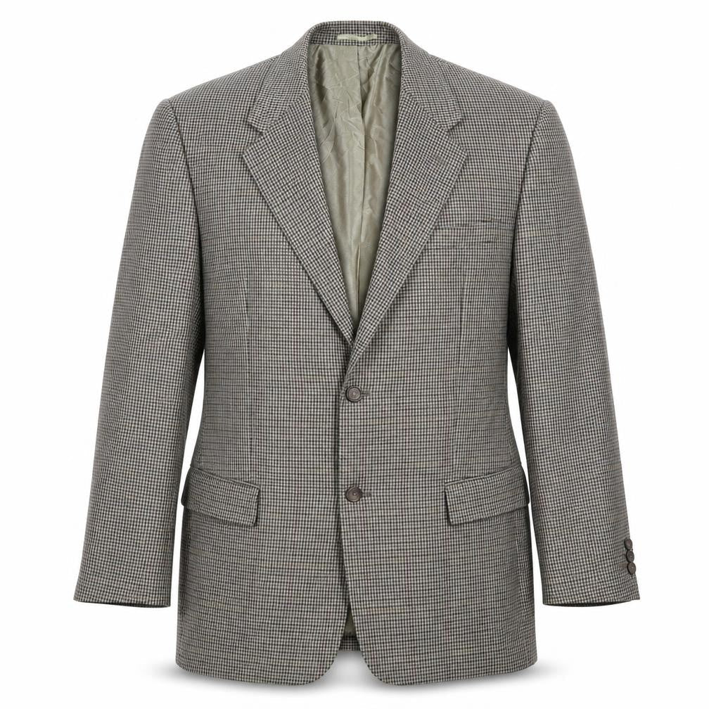 Preworn Mens Multicoloured Houndstooth  Jacket Suit Jacket Size 40