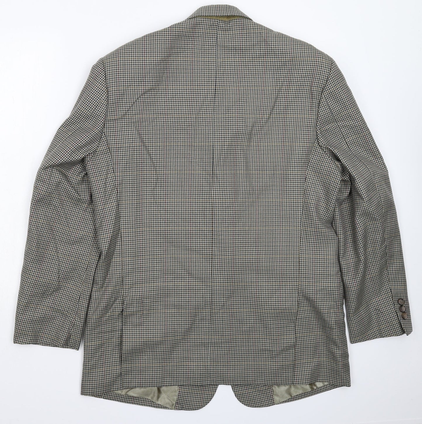 Preworn Mens Multicoloured Houndstooth  Jacket Suit Jacket Size 40