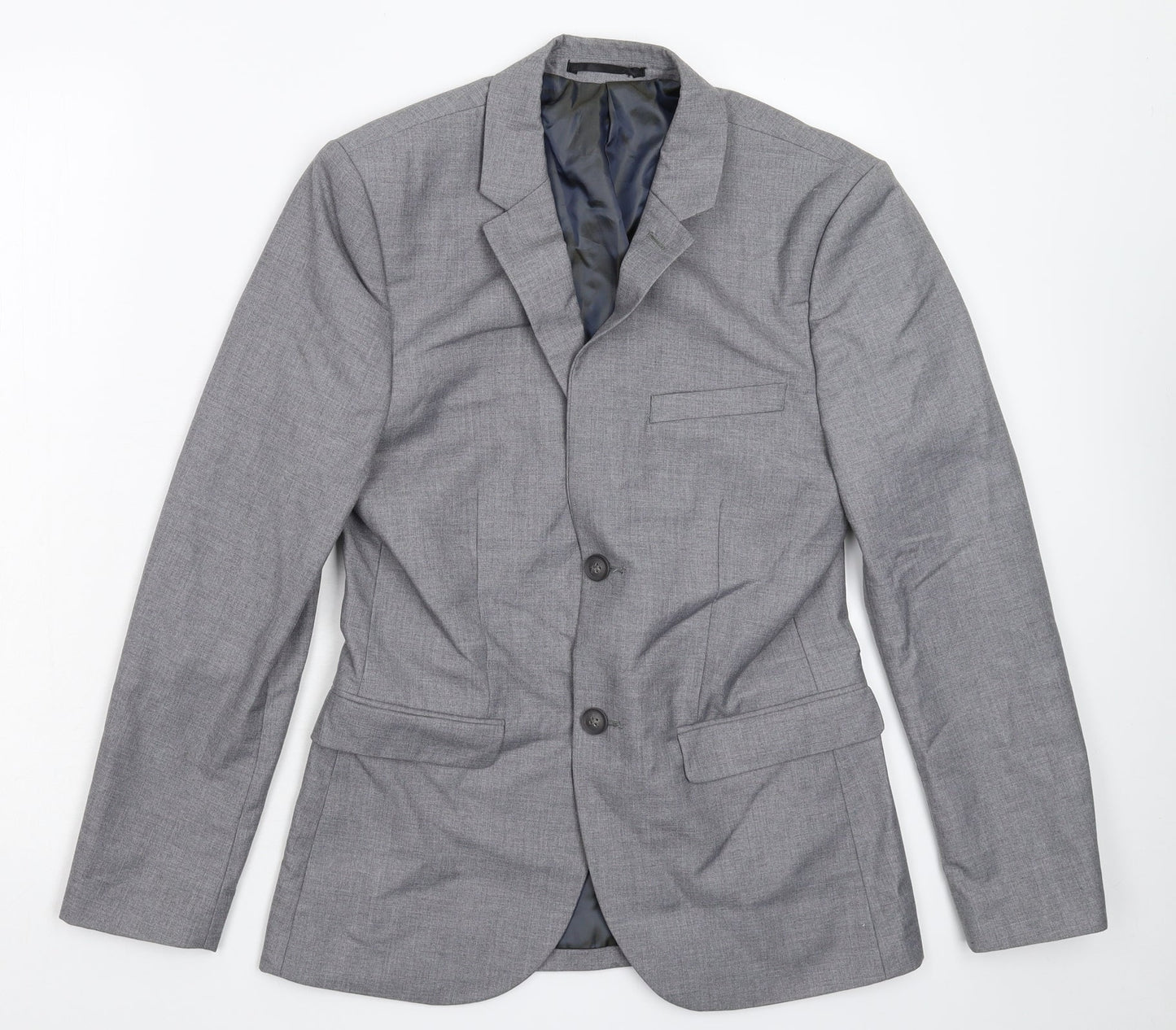Topman Mens Grey   Jacket Suit Jacket Size 36