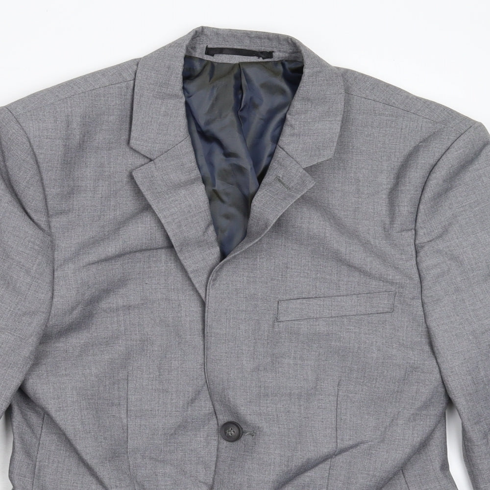 Topman Mens Grey   Jacket Suit Jacket Size 36