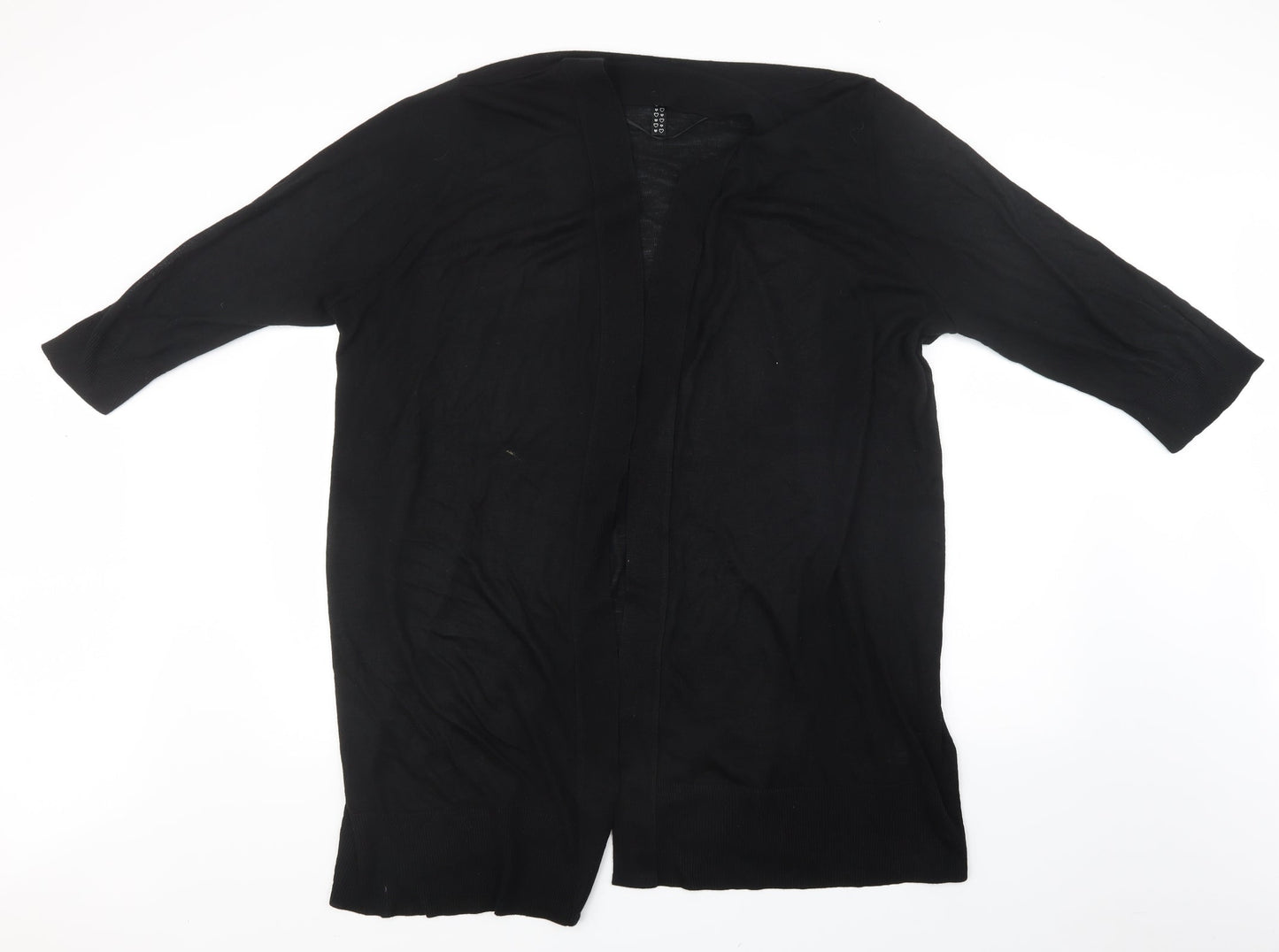 Preworn Womens Black  Knit Cardigan Jumper Size L