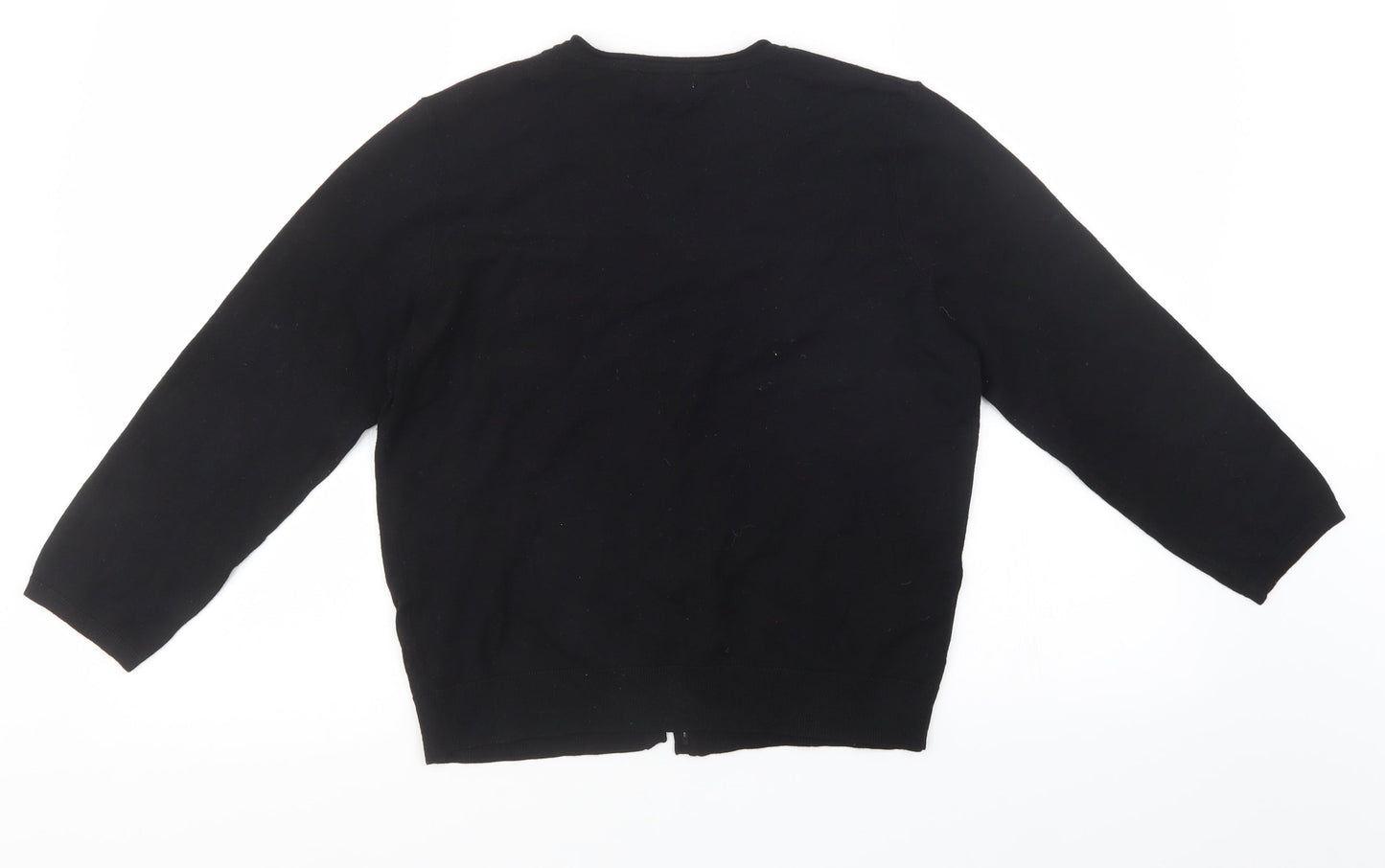 H&M Womens Black  Knit Cardigan Jumper Size M