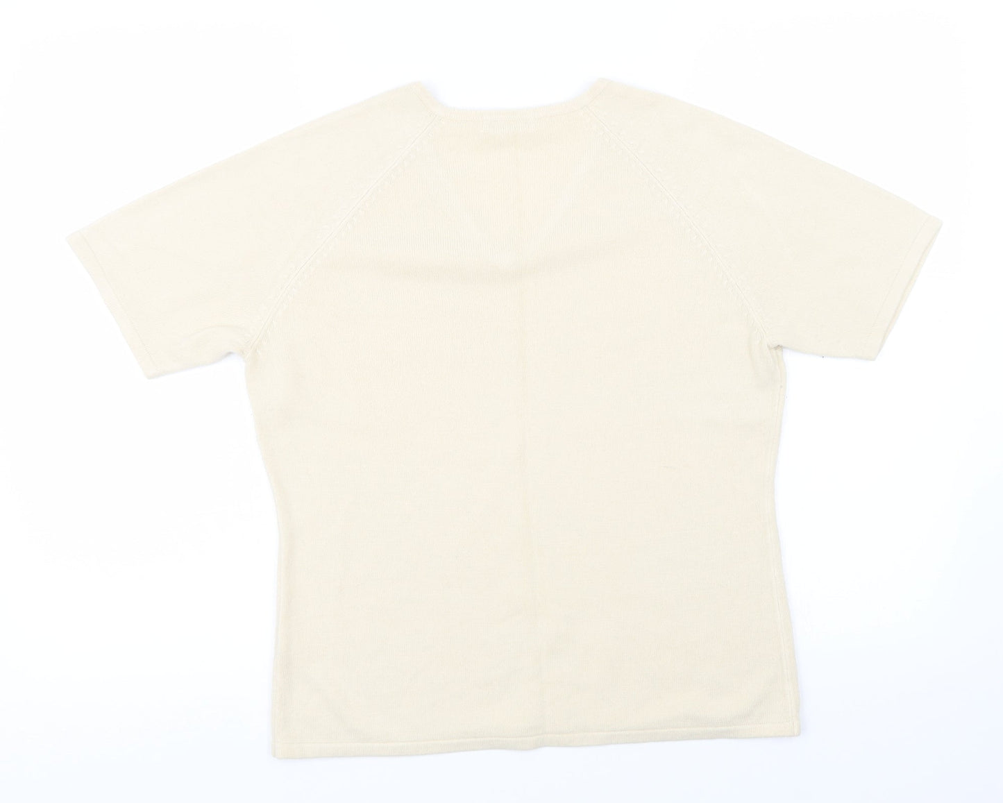Berkertex Womens Yellow  Knit Basic T-Shirt Size 14