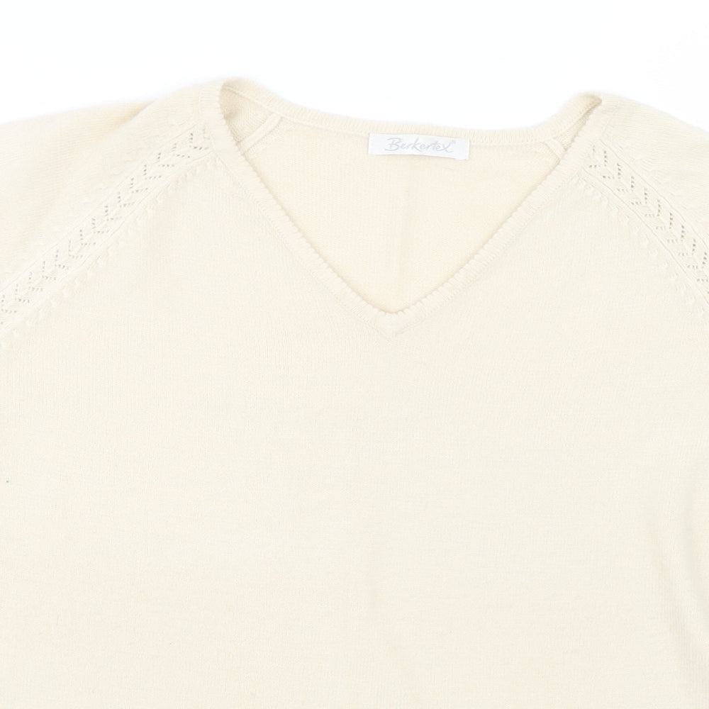 Berkertex Womens Yellow  Knit Basic T-Shirt Size 14