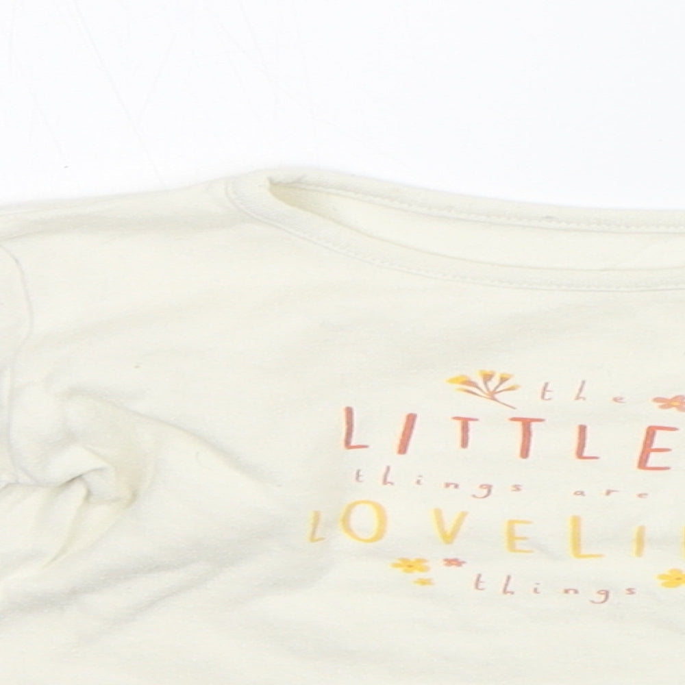 George Girls White   Basic T-Shirt Size 12-18 Months