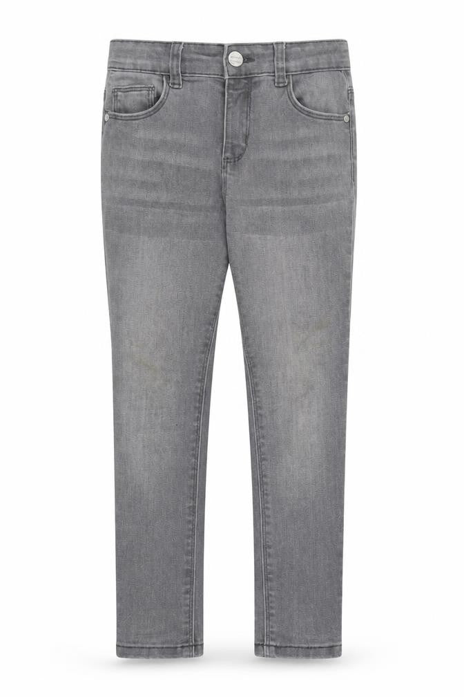 Denim & Co. Girls Grey   Straight Jeans Size 6-7 Years - washable mark