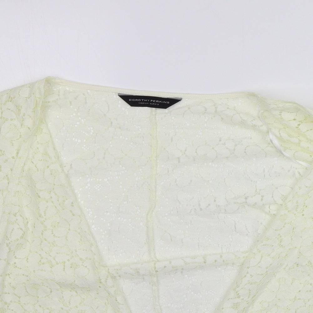 Dorothy Perkins Womens Yellow   Cardigan Jumper Size M