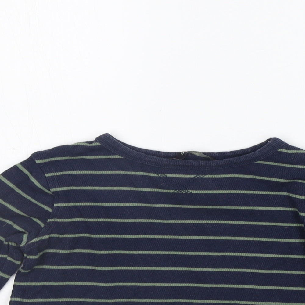 George Girls Blue Striped  Pullover Jumper Size 4-5 Years