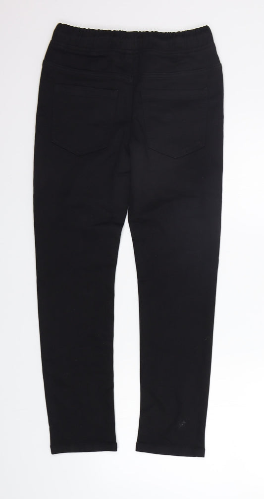 Matalan Boys Black   Carrot Trousers Size 12 Years