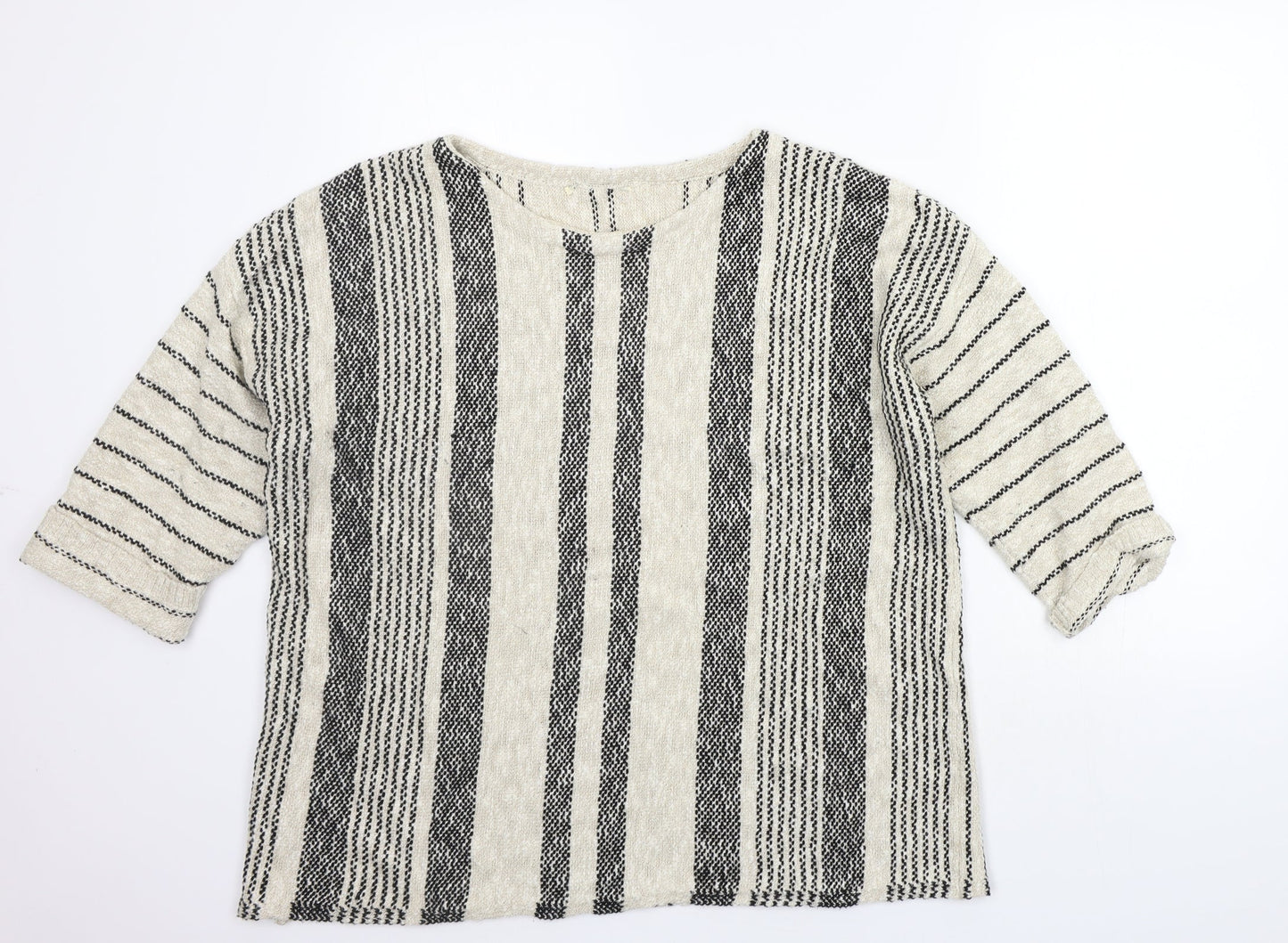 Matalan Womens Beige Striped  Pullover Jumper Size L