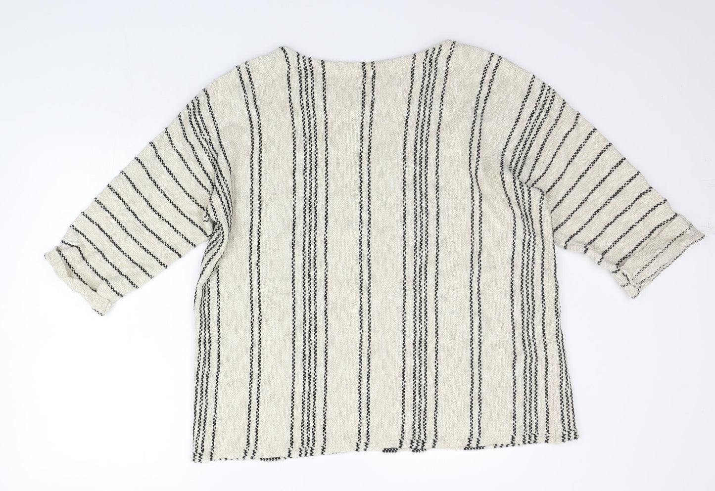 Matalan Womens Beige Striped  Pullover Jumper Size L
