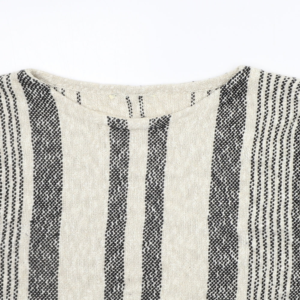 Matalan Womens Beige Striped  Pullover Jumper Size L