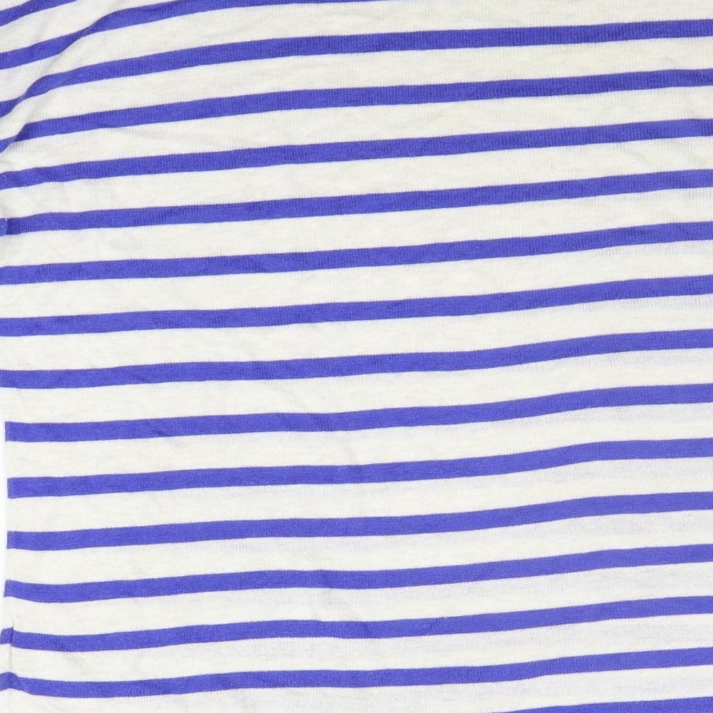 H&M Womens Blue Striped  Pullover Jumper Size M