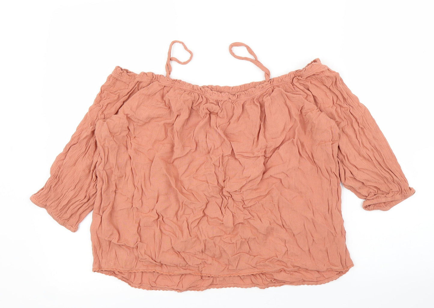 New Look Womens Orange   Basic Blouse Size 10