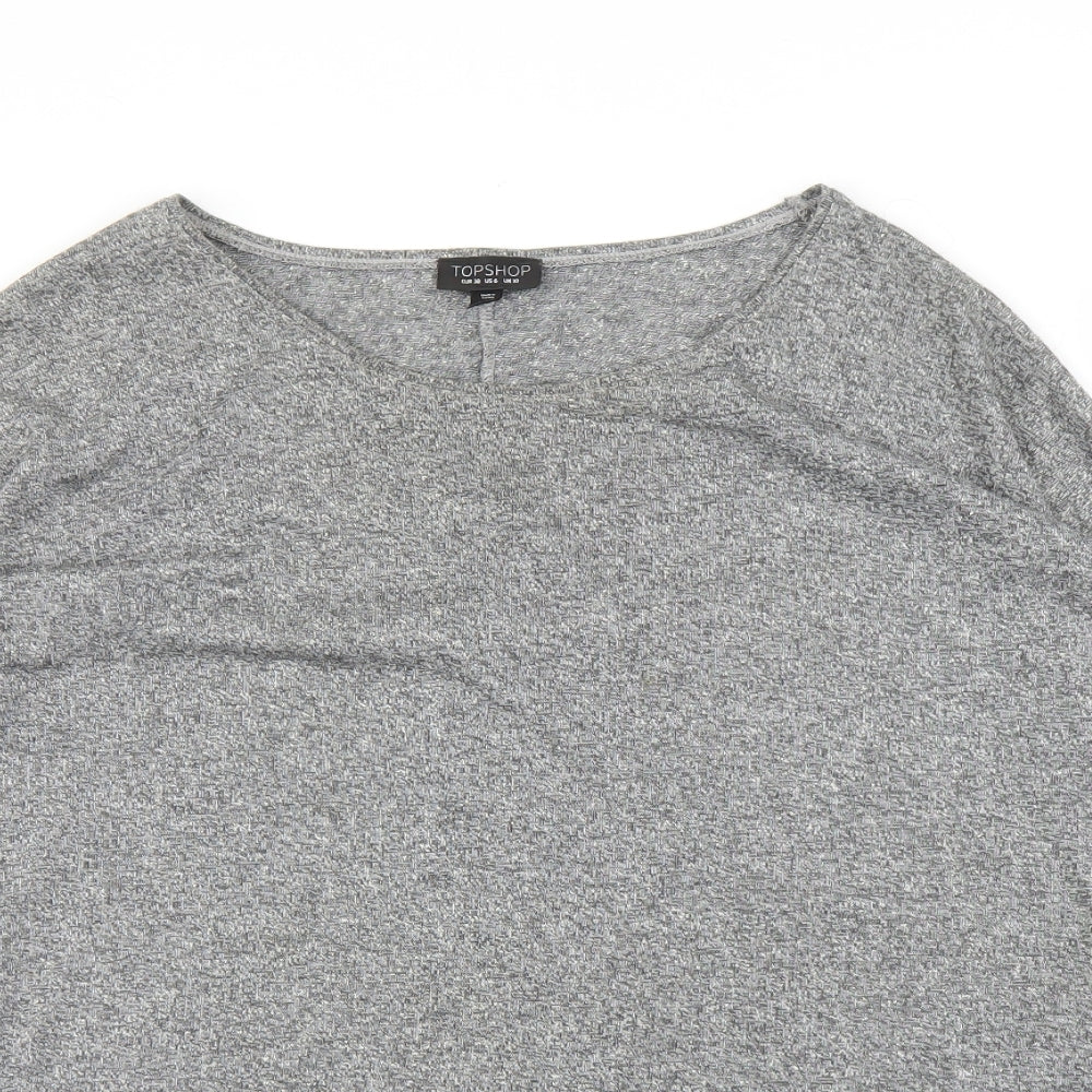 Topshop Womens Grey   Basic T-Shirt Size 10