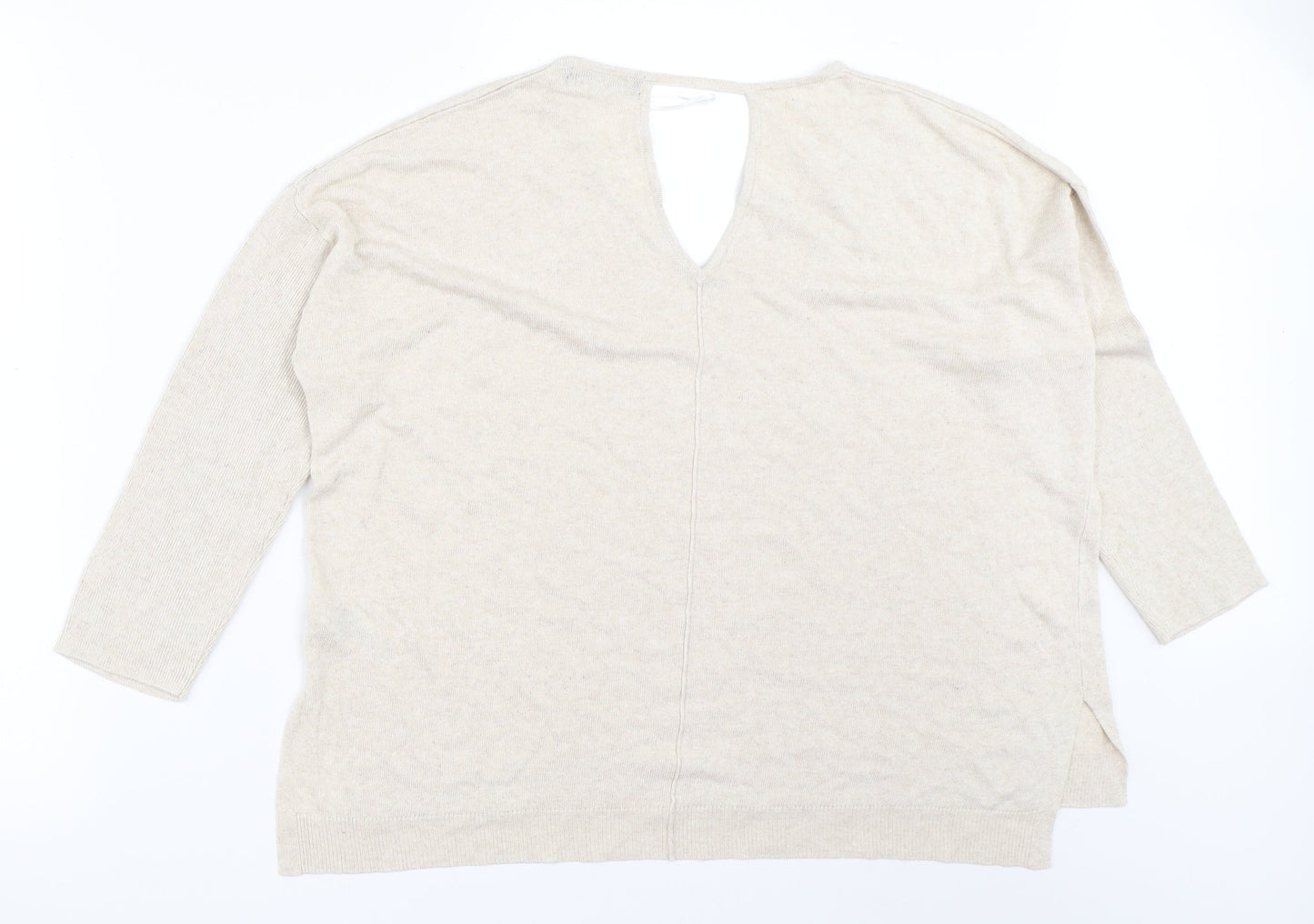 Marks and Spencer Womens Beige   Pullover Jumper Size 16