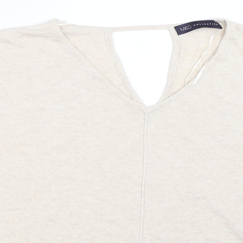 Marks and Spencer Womens Beige   Pullover Jumper Size 16