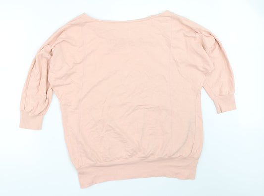 Select Womens Pink   Pullover Sweatshirt Size 16