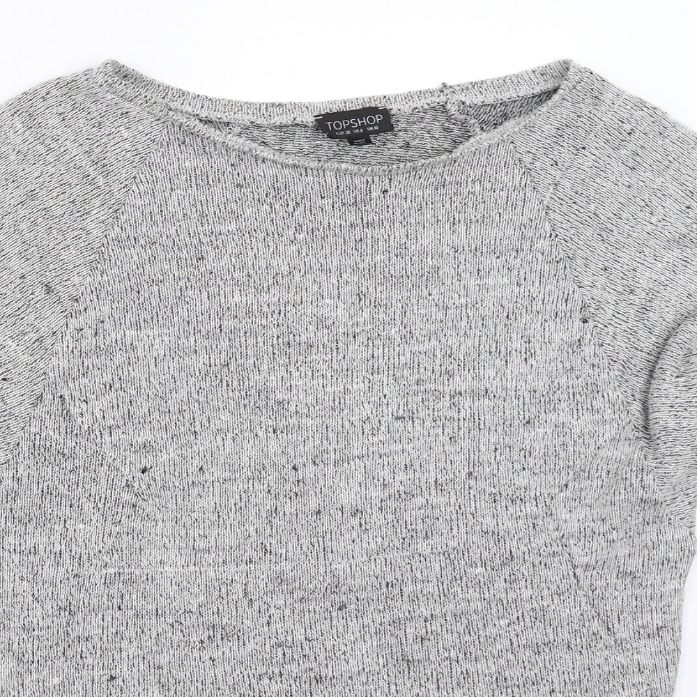 Topshop Womens Grey   Pullover Jumper Size 10