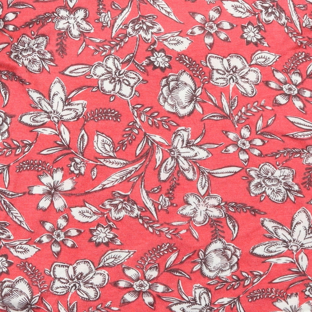 Marks and Spencer Womens Red Floral  Pullover Jumper Size S