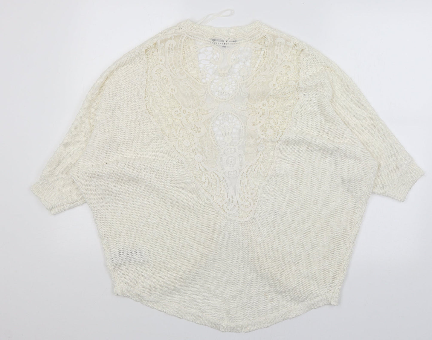 New Look Womens White   Wrap Jumper Size S
