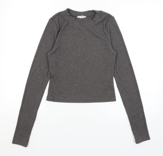 H&M Womens Grey   Basic T-Shirt Size S