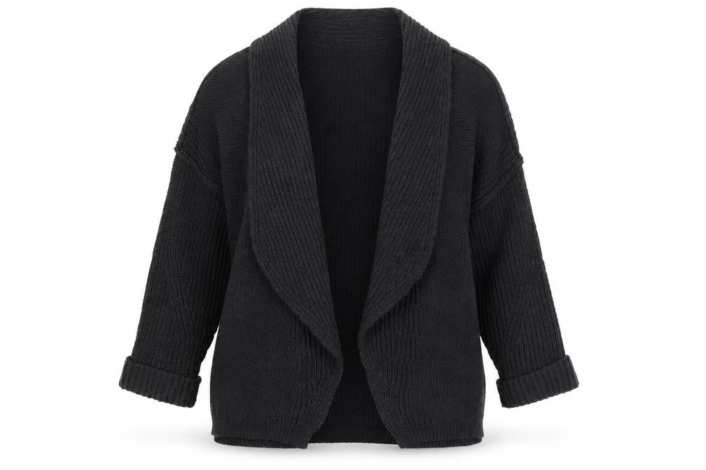 M&S Womens Black   Wrap Jumper Size 12