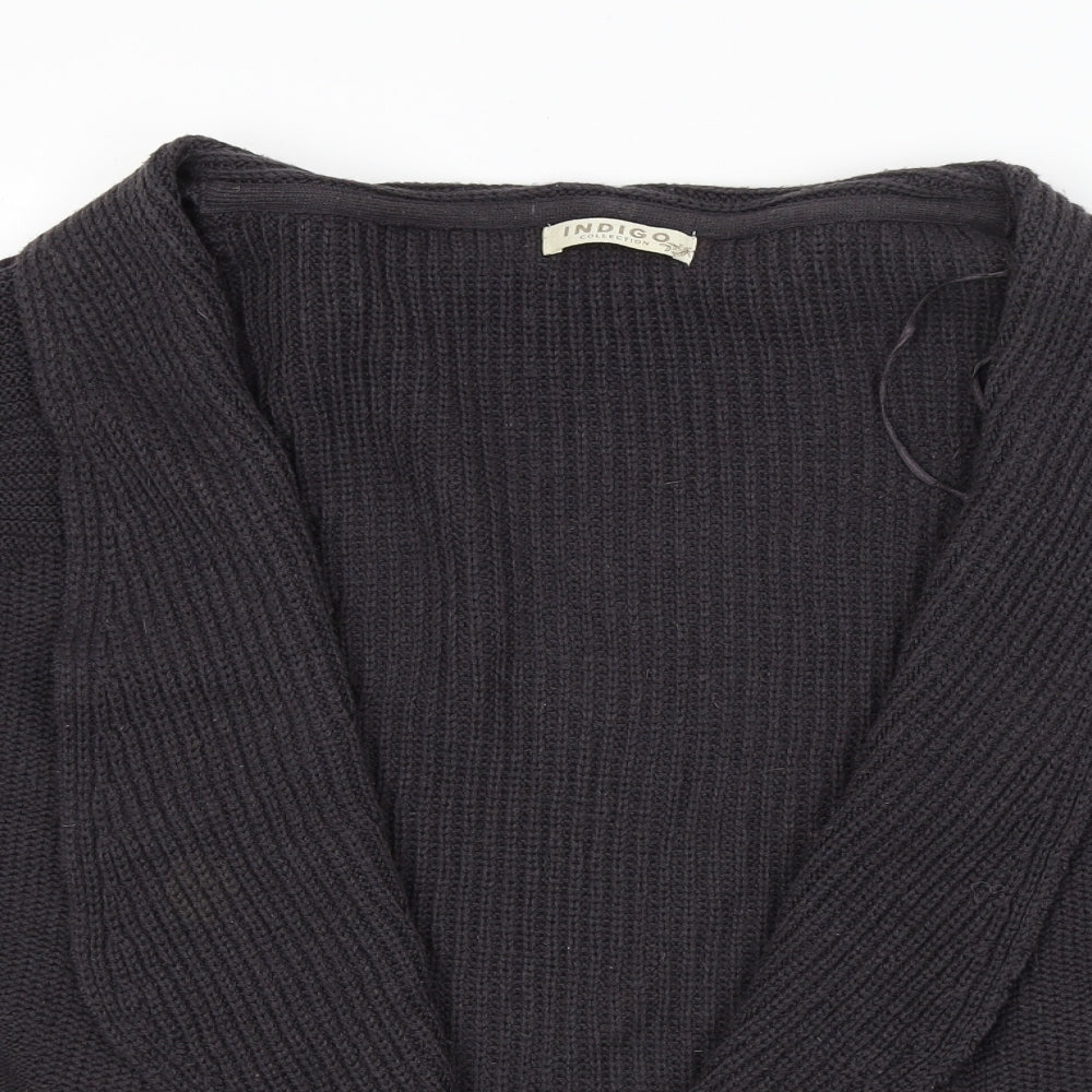 M&S Womens Black   Wrap Jumper Size 12