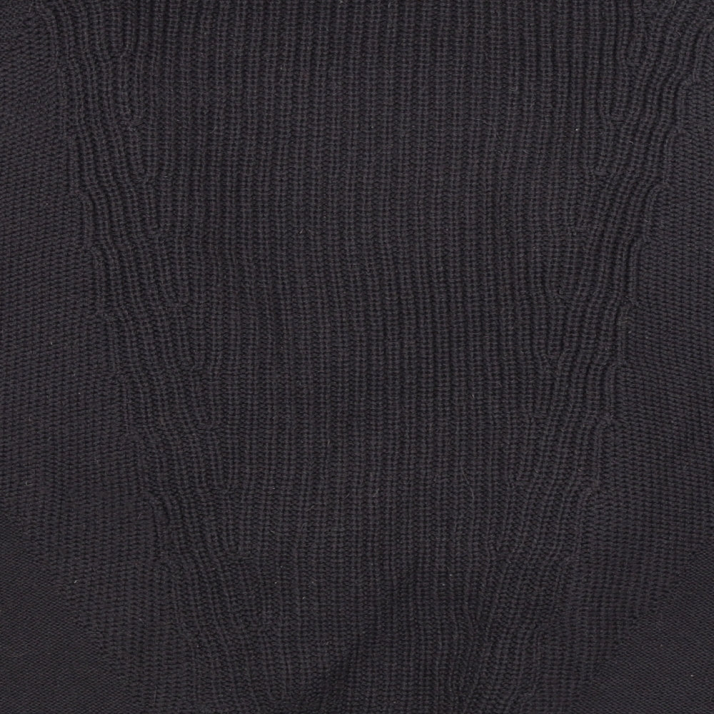 M&S Womens Black   Wrap Jumper Size 12