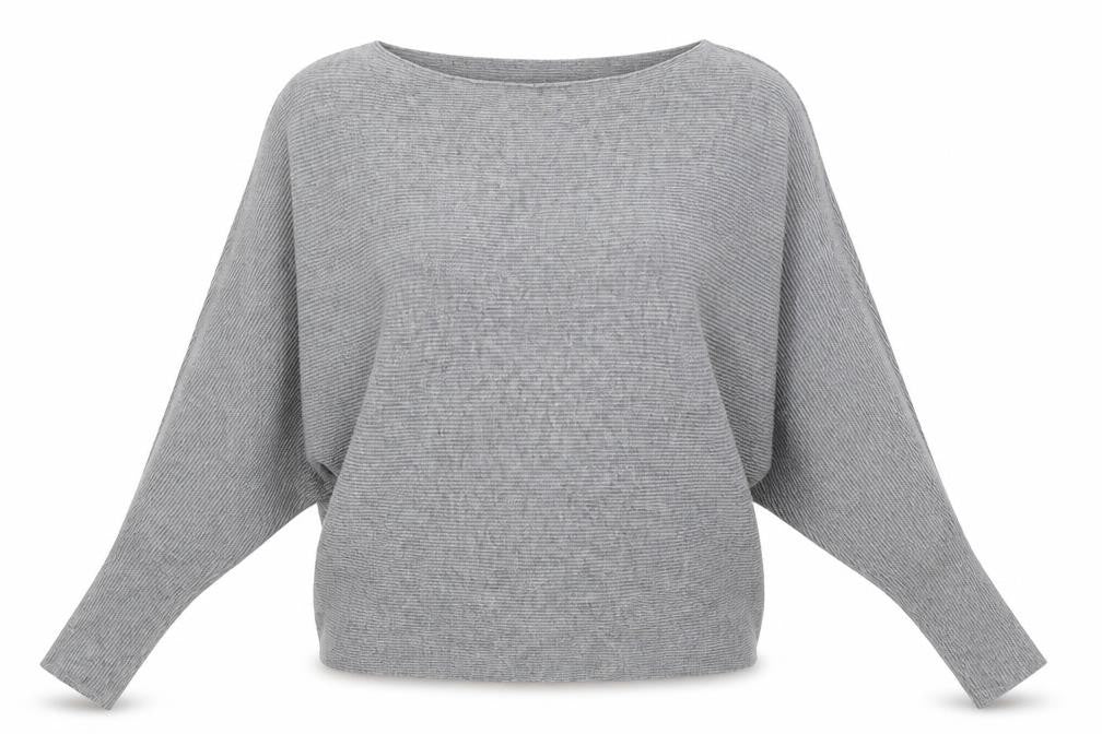 Front view of Alexara women’s grey jumper, size M