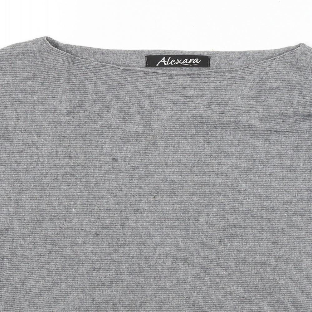 Alexara Womens Grey   Pullover Jumper Size M