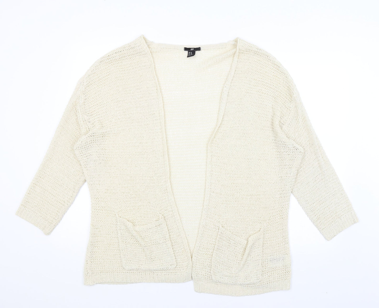H&M Womens Ivory   Wrap Jumper Size L