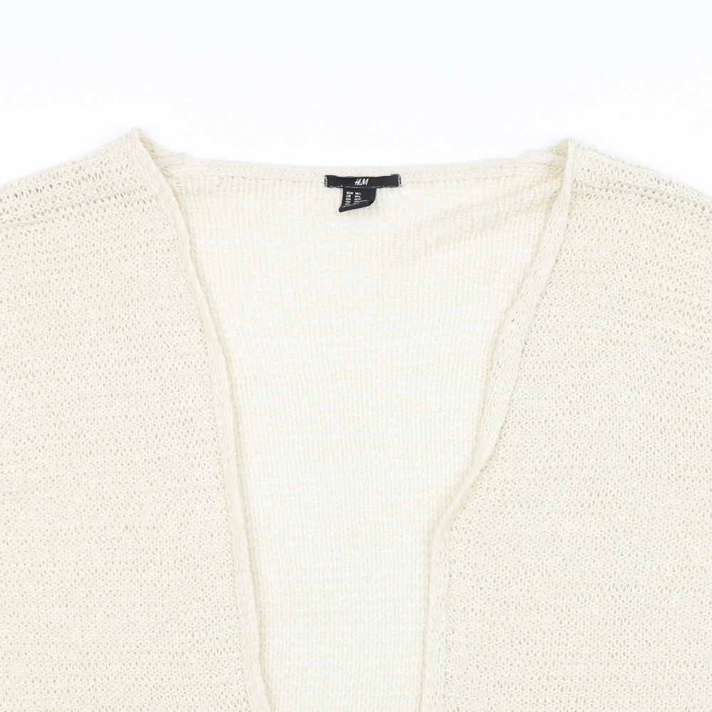 H&M Womens Ivory   Wrap Jumper Size L