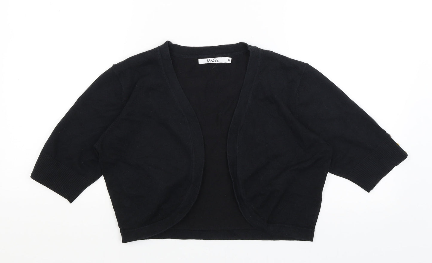 M&Co Womens Black   Wrap Jumper Size M