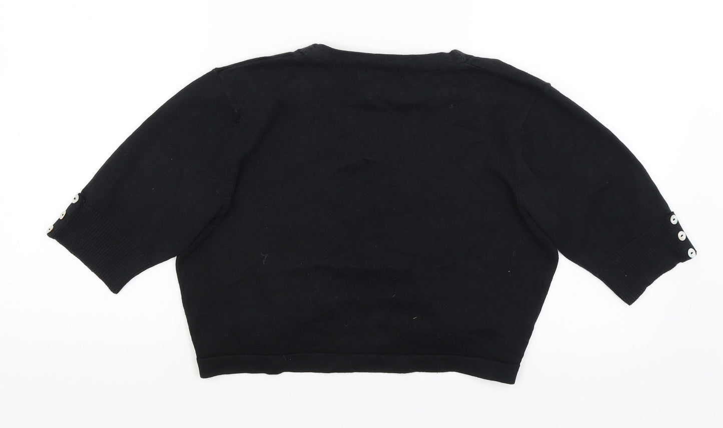 M&Co Womens Black   Wrap Jumper Size M