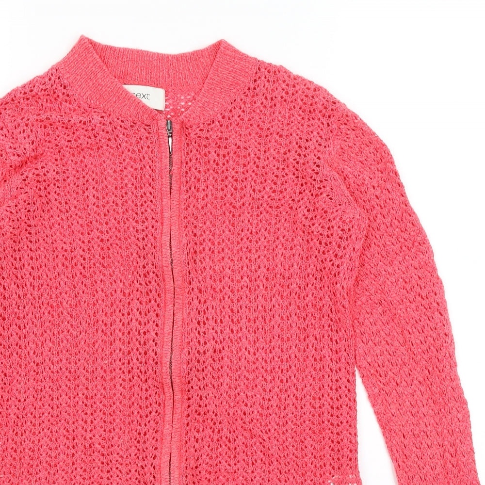 NEXT Womens Red   Full Zip Jumper Size 8