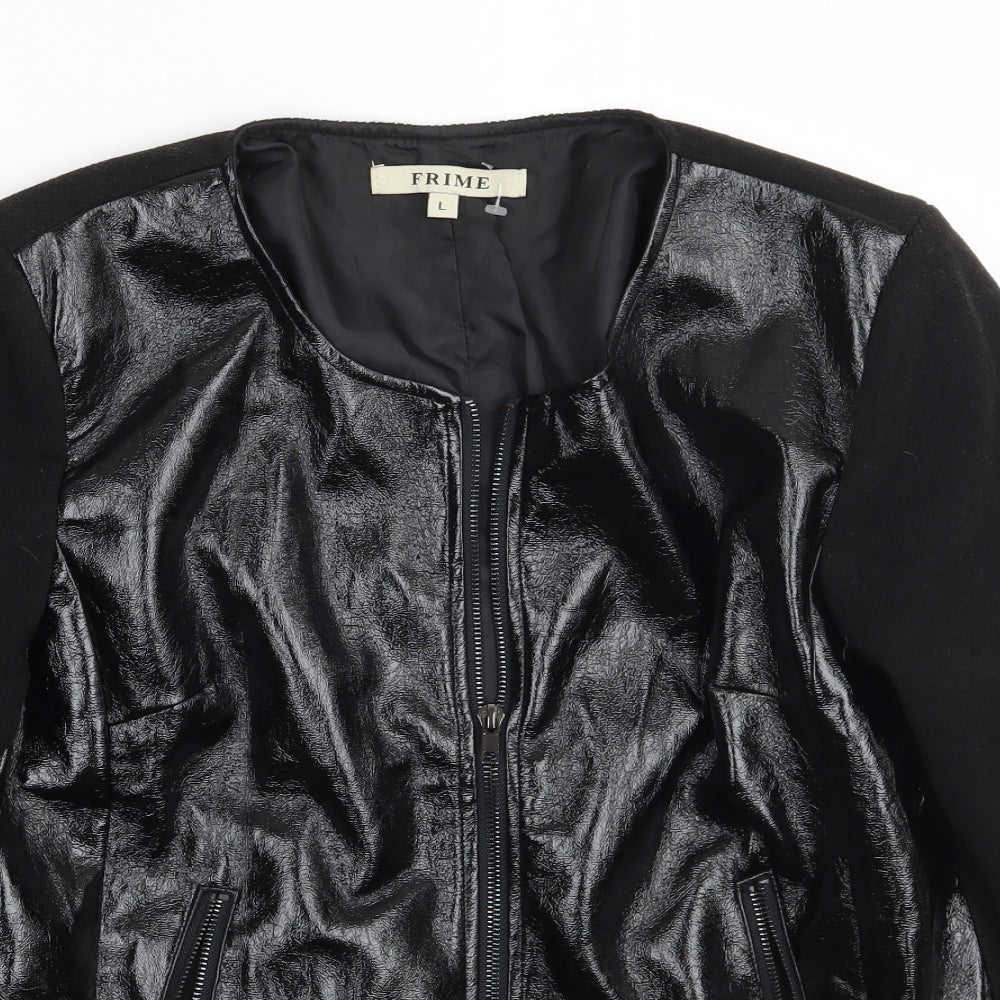 Frime Womens Black   Jacket Coat Size L