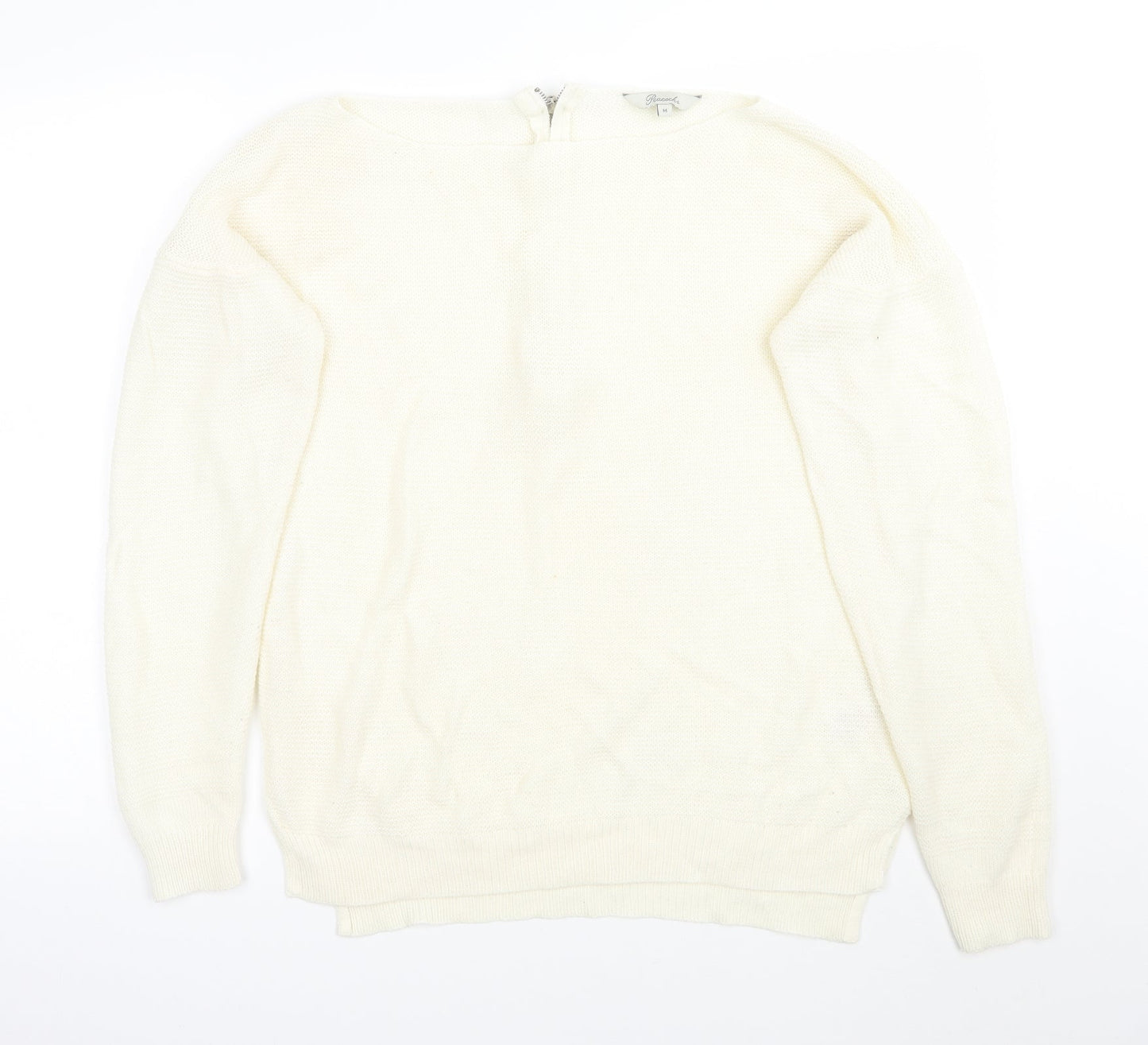 Peacocks Womens White   Pullover Jumper Size M