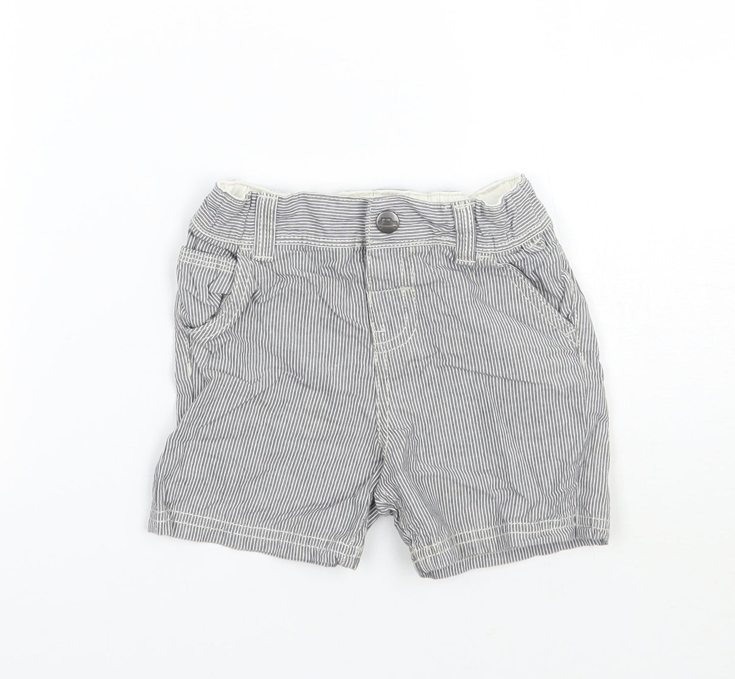 TU Baby White Striped  Cropped Leggings Size 9-12 Months