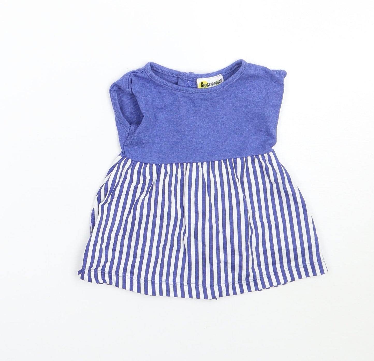 hullabaloo Girls Blue Striped  A-Line  Size 3-6 Months