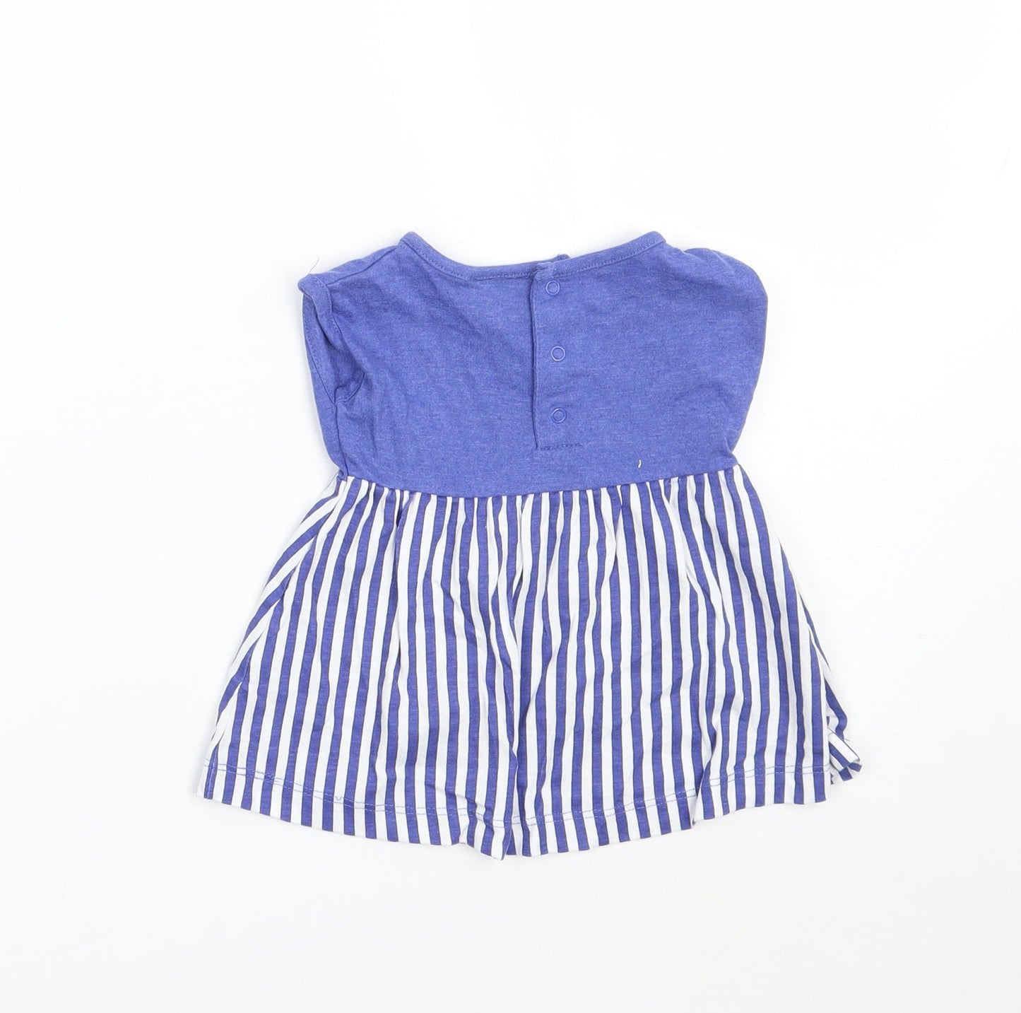 hullabaloo Girls Blue Striped  A-Line  Size 3-6 Months